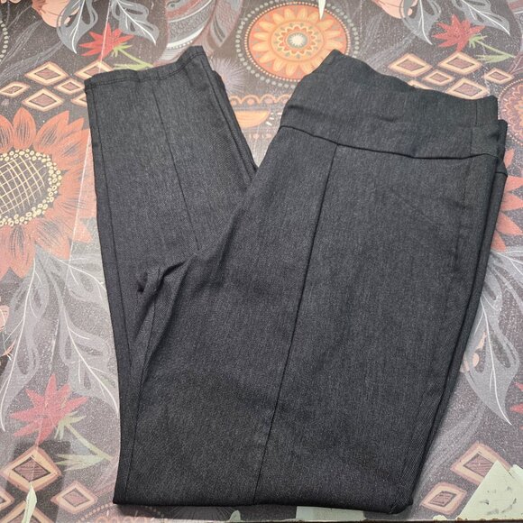 Simply Vera Wang XXL Dark Wash / Black Pull On Dress Chino Ankle Length Pants - Picture 1 of 10